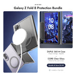 araree Galaxy Z Fold 8 Protection Bundle — DUPLE 360 M case + CORE Clear glass, Clear Black
