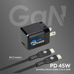 PD45W Ultra-Compact Charger & Duraflex Silicone Cable - 60W