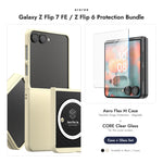 araree Galaxy Z Flip 7 FE / Z Flip 6 Protection Bundle — Aero Flex M case + CORE Clear glass