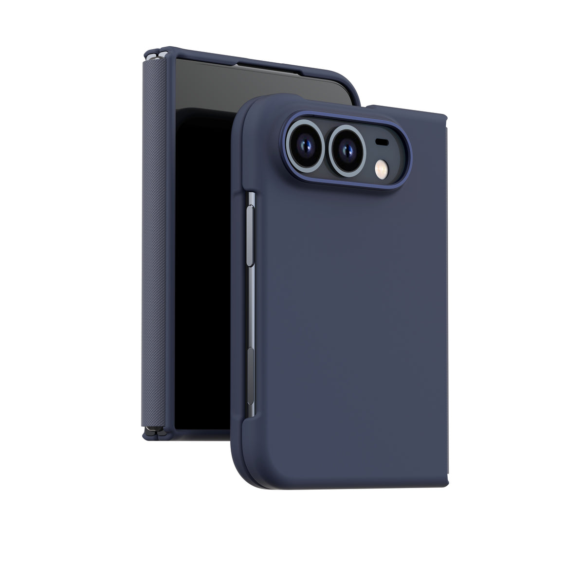 araree Aero Flex M MagSafe case for Apple iPhone Duo in Dark Blue — front frame and back shell