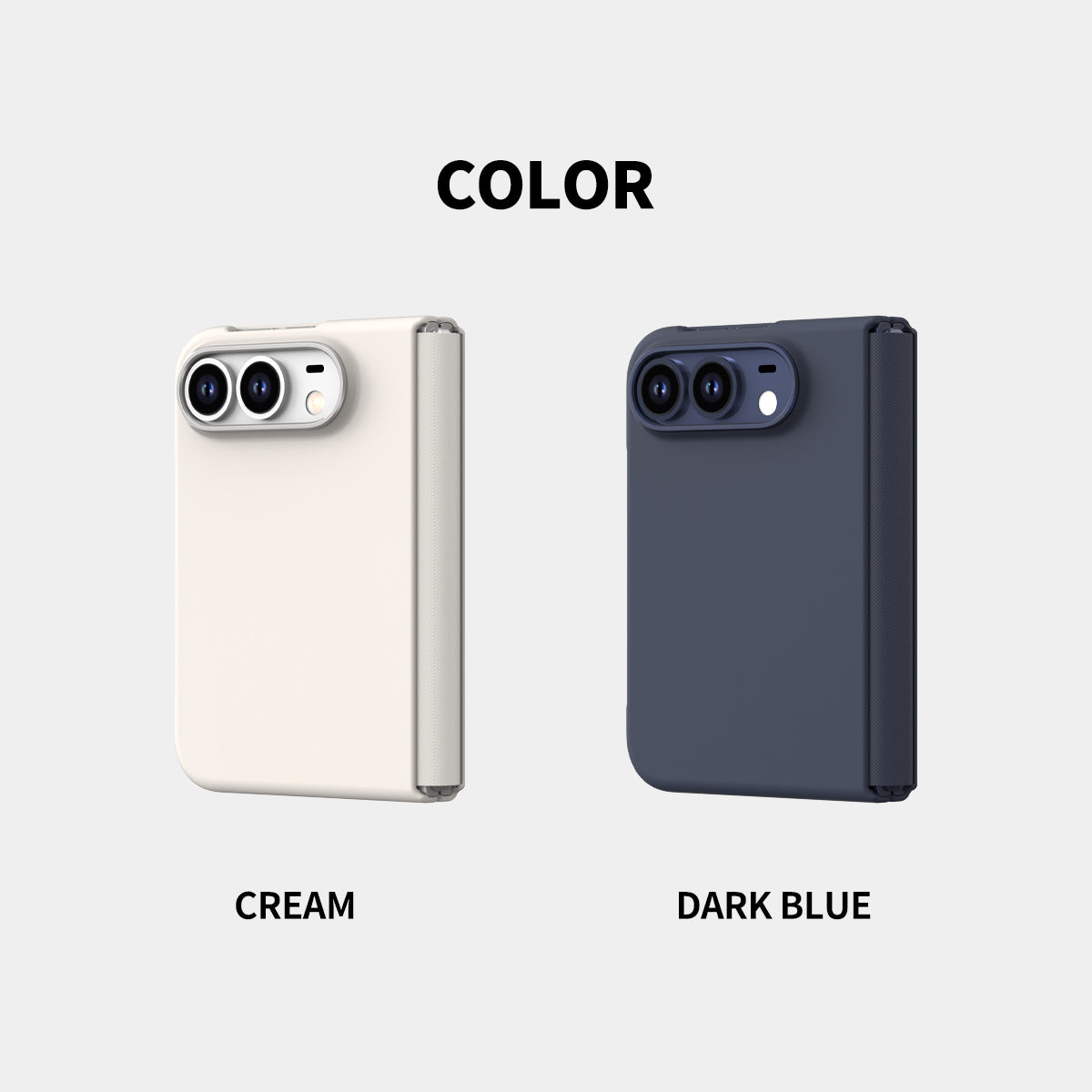 araree Aero Flex M iPhone Duo colors Cream and Dark Blue