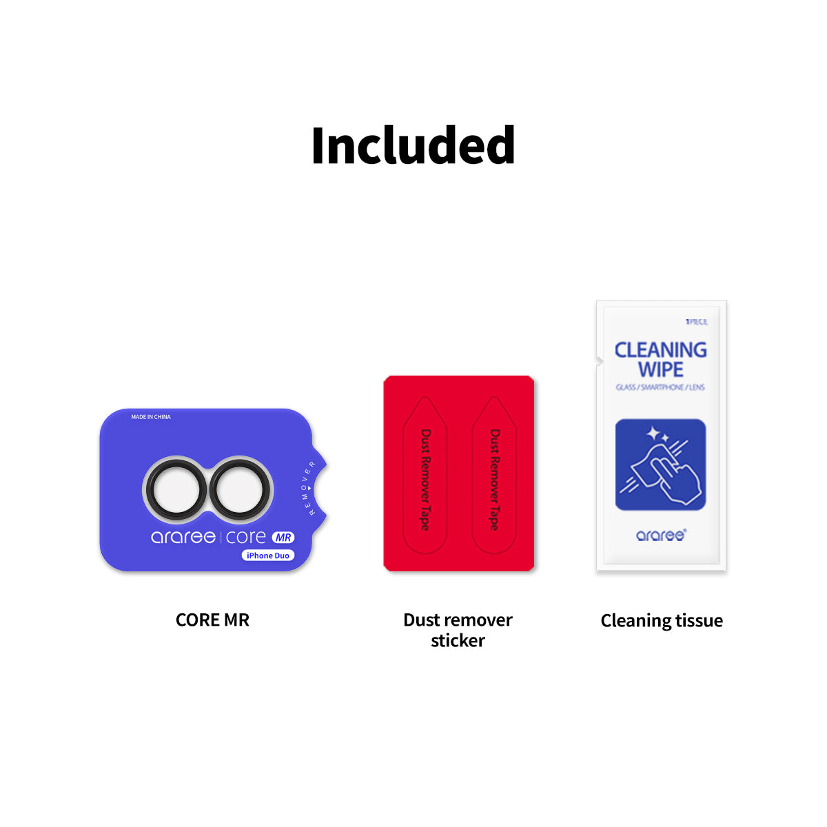 araree CORE MR iPhone Duo kit contents