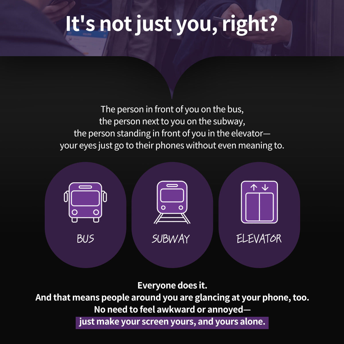 araree CORE PRIVACY iPhone Duo privacy in public spaces