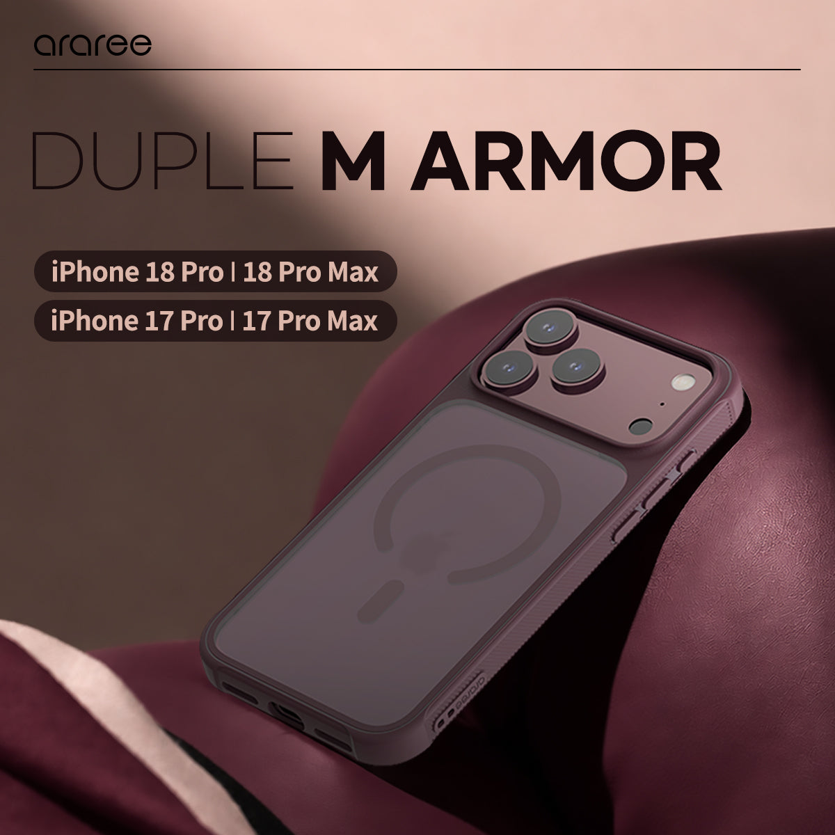 Araree iPhone 18 Pro / 17 Pro DUPLE M Armor Phone Case