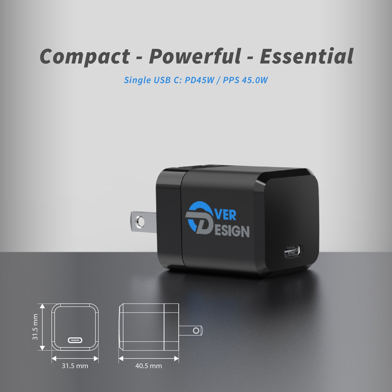 Ultra-Compact PD45W & PPS45W Wall Charger