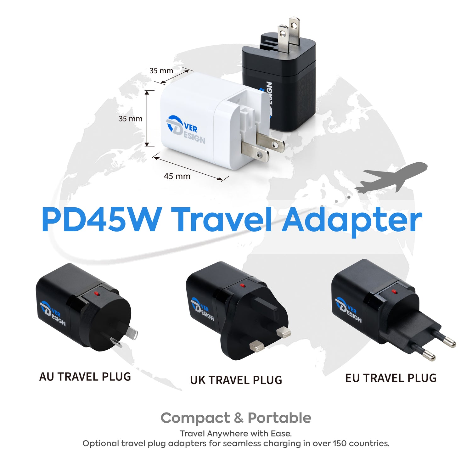 Travel Universal PD45W & Revolt 540+180 Rotation Cable - 60W