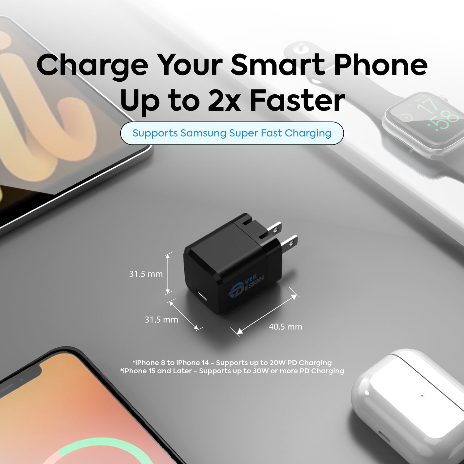 Ultra-Compact PD45W Wall Charger