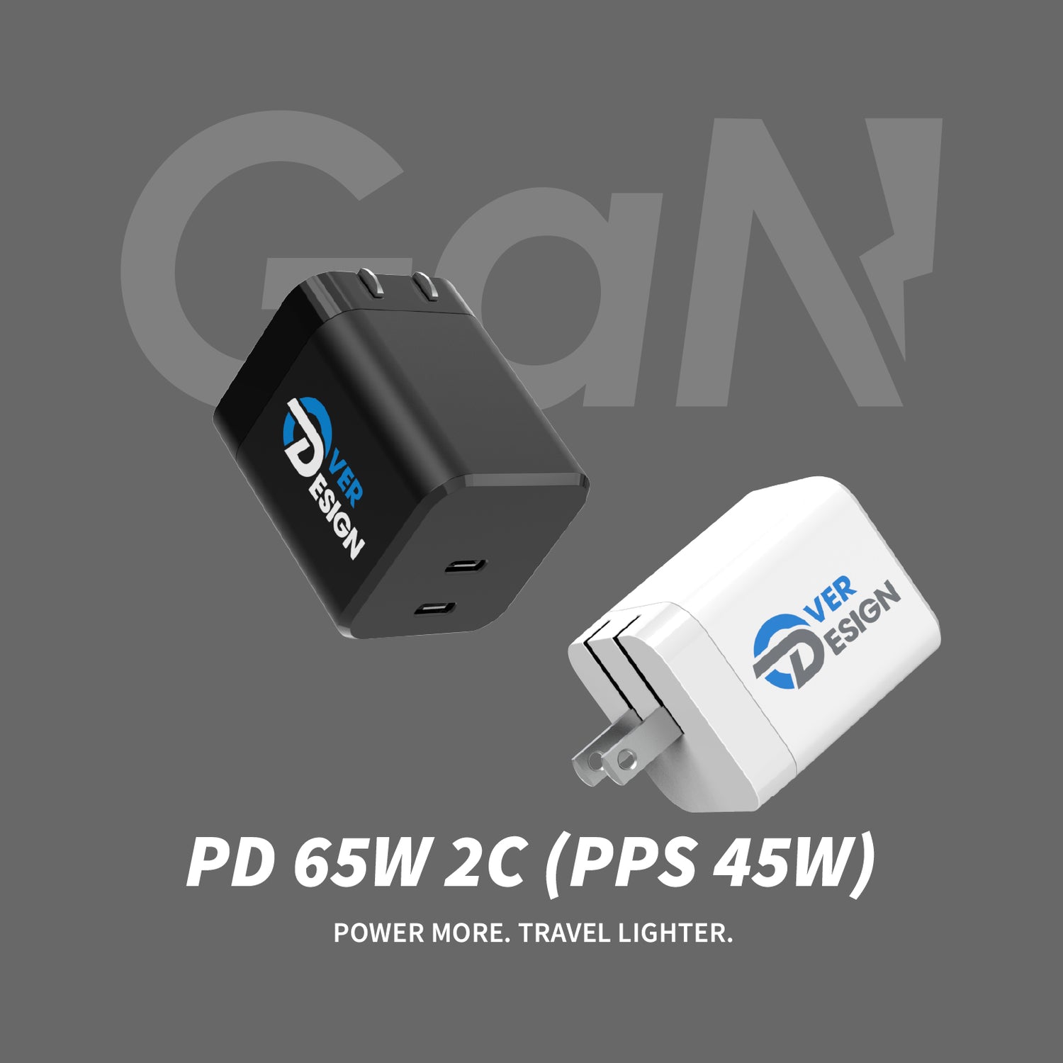 Dual-Port PD65W (PPS45W) Dual USB C Wall Charger