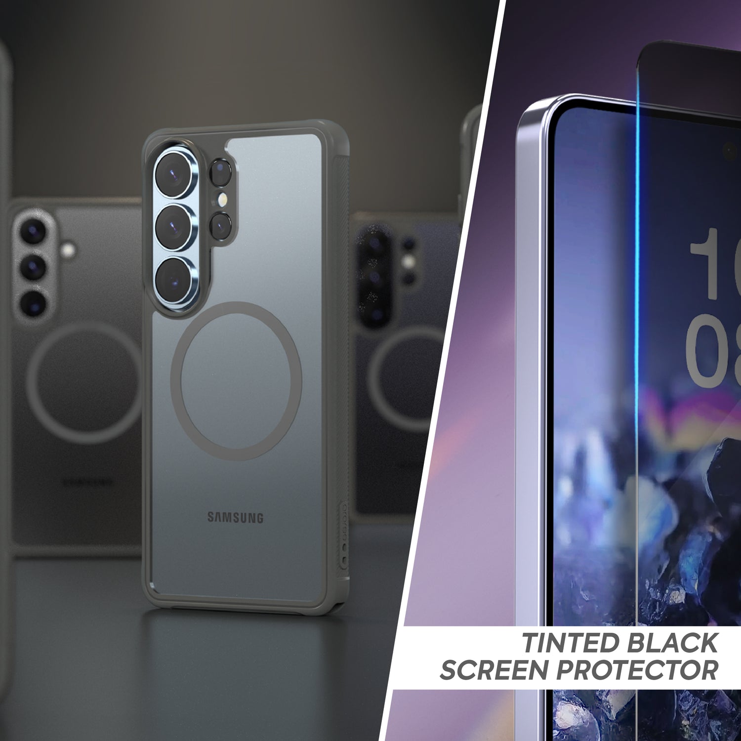 BUNDLE - Galaxy S26 Series Duple M Armor | Phone Case + Screen Protector Privacy Black + Lens Protector