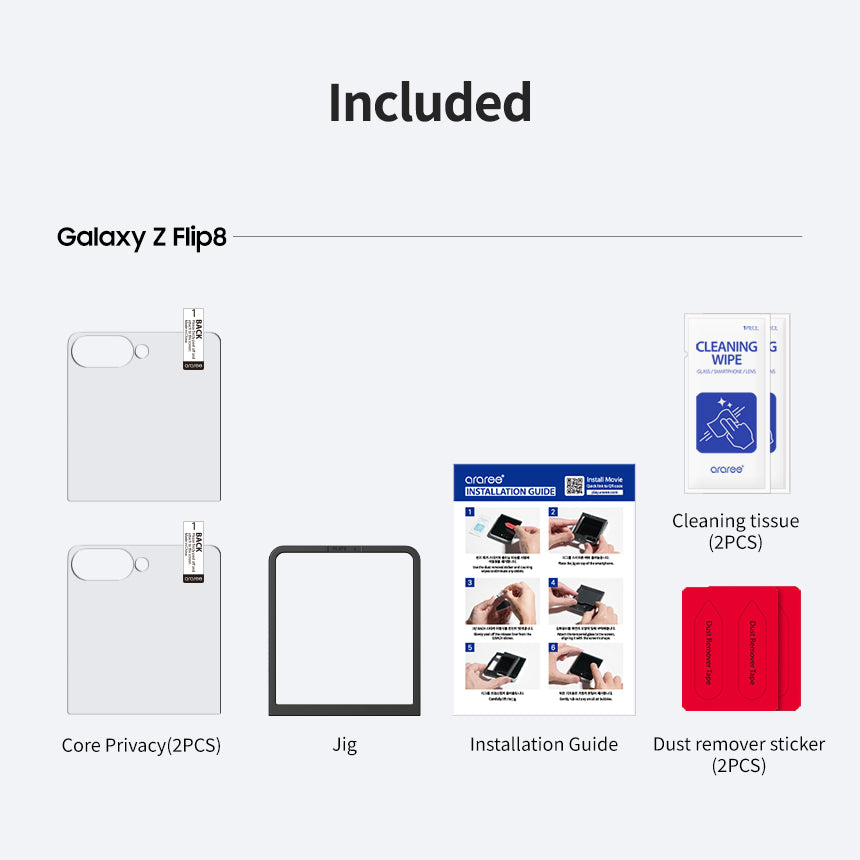 Araree - Galaxy Z Flip 8 | CORE Clear Screen Protector (2-Pack) |