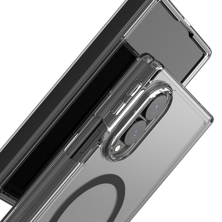 Close-up of the Araree DUPLE 360 M Galaxy Z Fold 8 case covering the hinge area