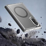 Galaxy Z Fold 8 in the Araree DUPLE 360 M clear black case with shock-absorbing bumper